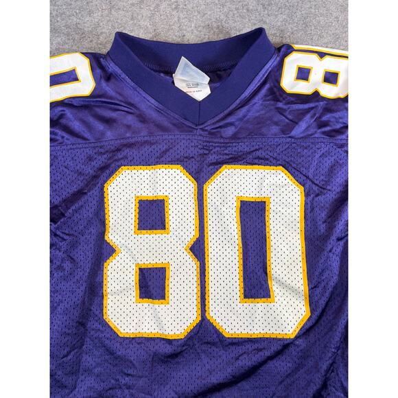 VTG 90s Minnesota Vikings Carter #80 NFL Team Adidas Jersey Youth 8 Sportswear - Picture 3 of 8